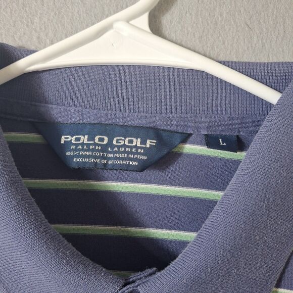 Polo Golf  Ralph Lauren Shirt Mens Large Black Blue Lot Of 2 Casual Preppy - Picture 11 of 14